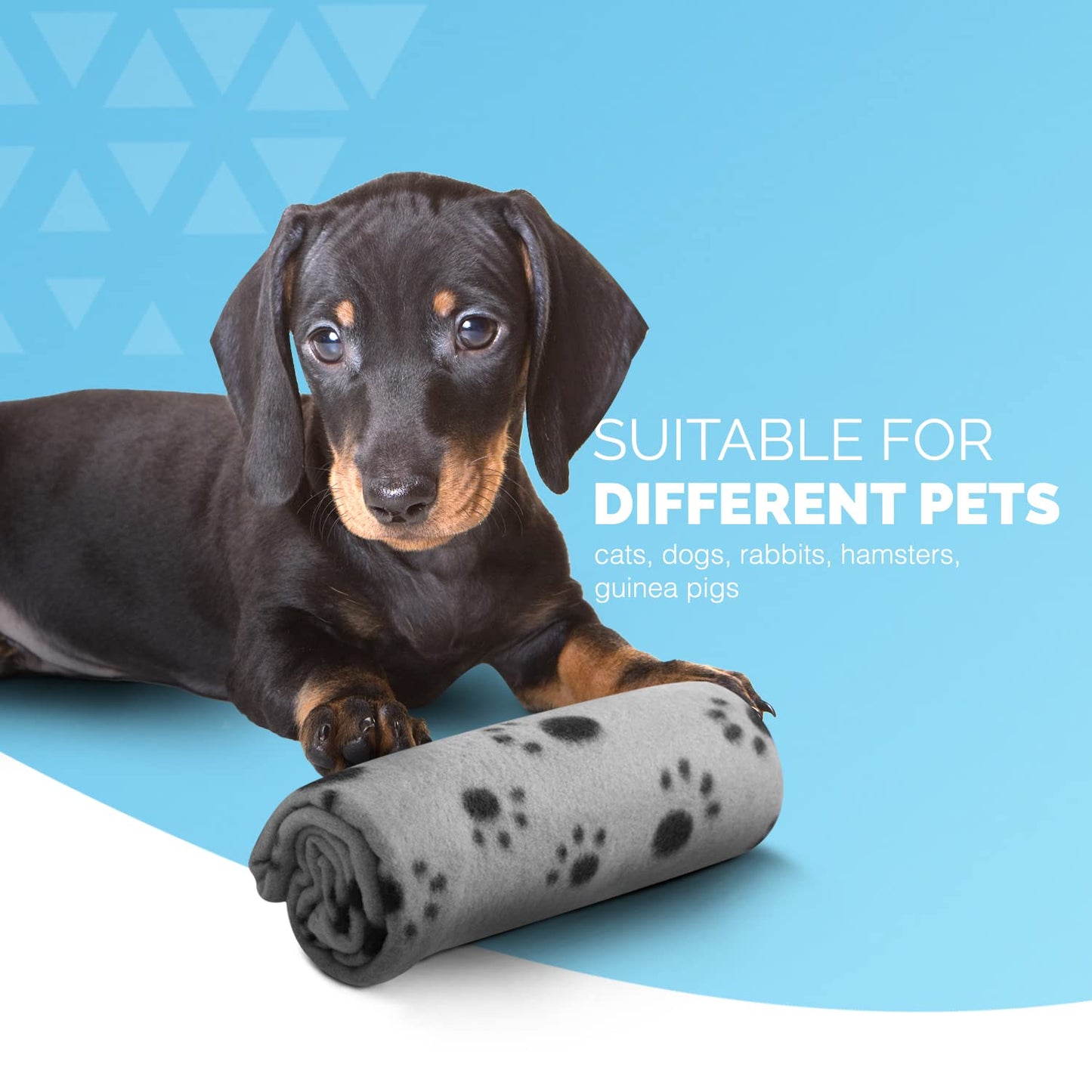 Gudreva 3-Pack Pet Blankets - Soft, Washable Flannel Fleece for Dogs, Cats, & Small Pets