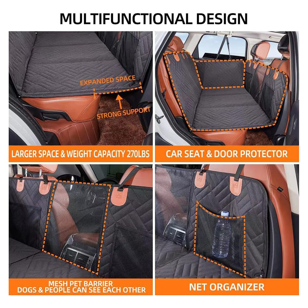 Gudreva Backseat Protection - Dog Mat Car - Waterproof Car Dog Mat for Backseat