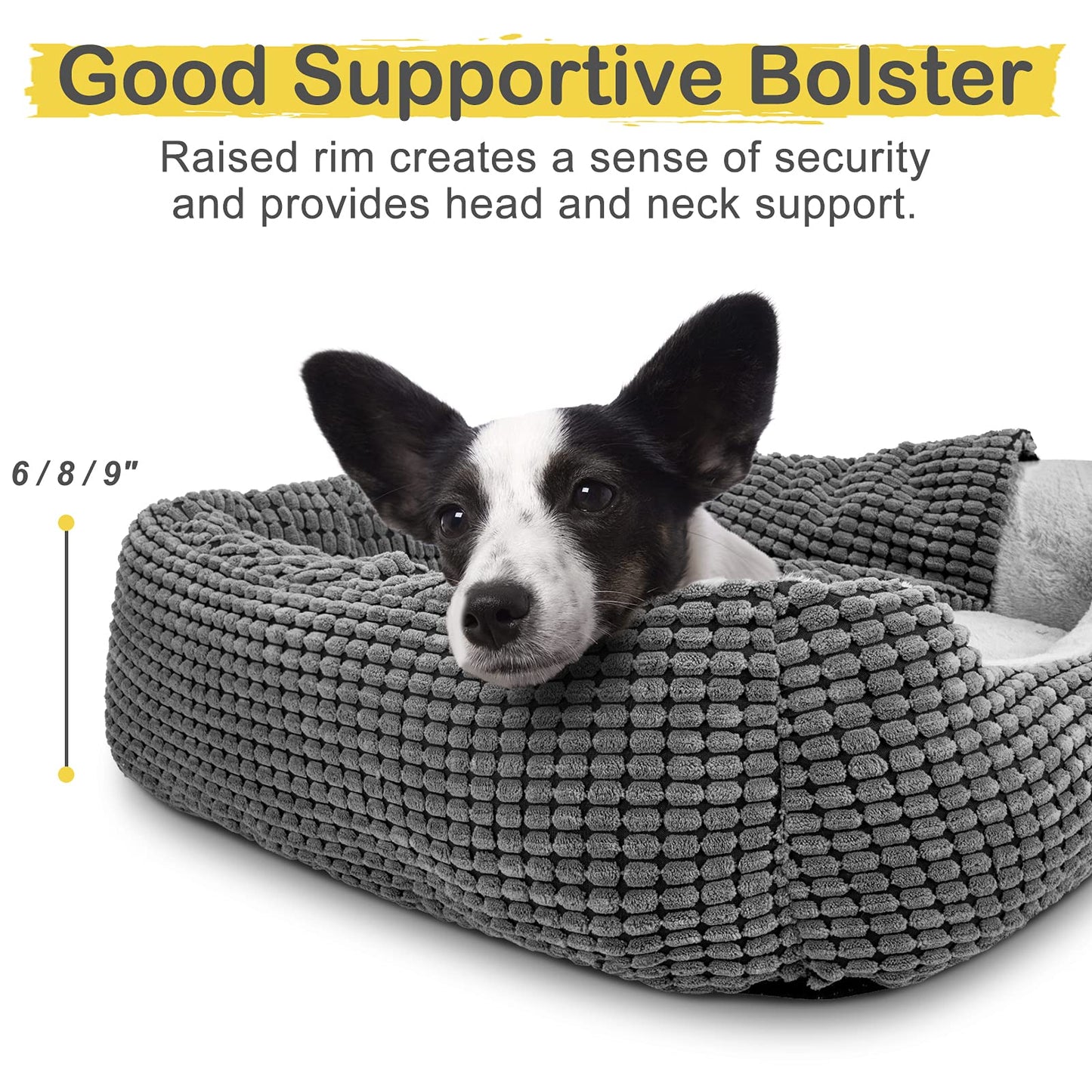 Gudreva Hooded Dog Bed - Warm Pet Cave, Washable, Fits Dogs Up to 60lbs