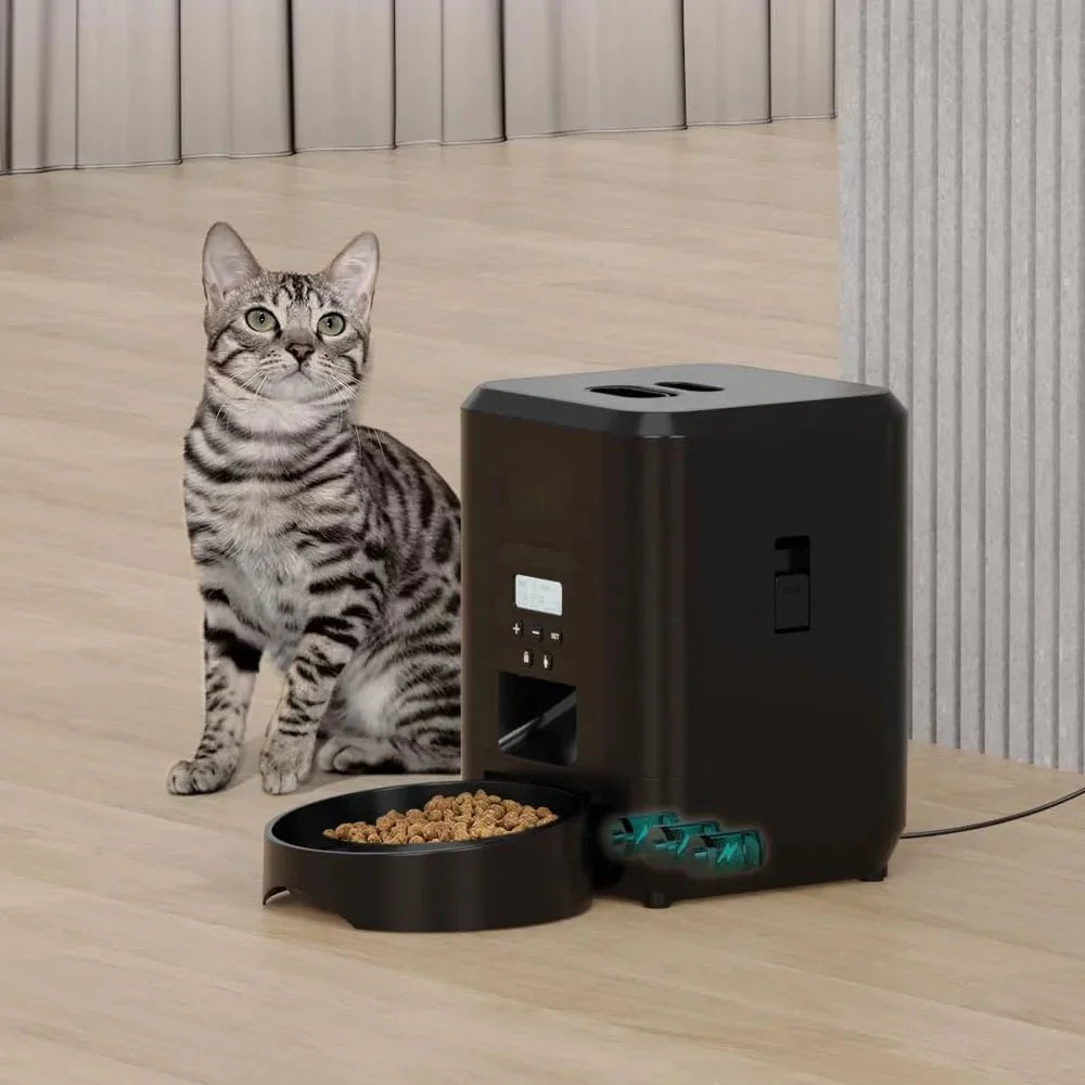 Smart Automatic Pet Food Dispenser for Dogs and Cats – Time Setting & Slow Feeding