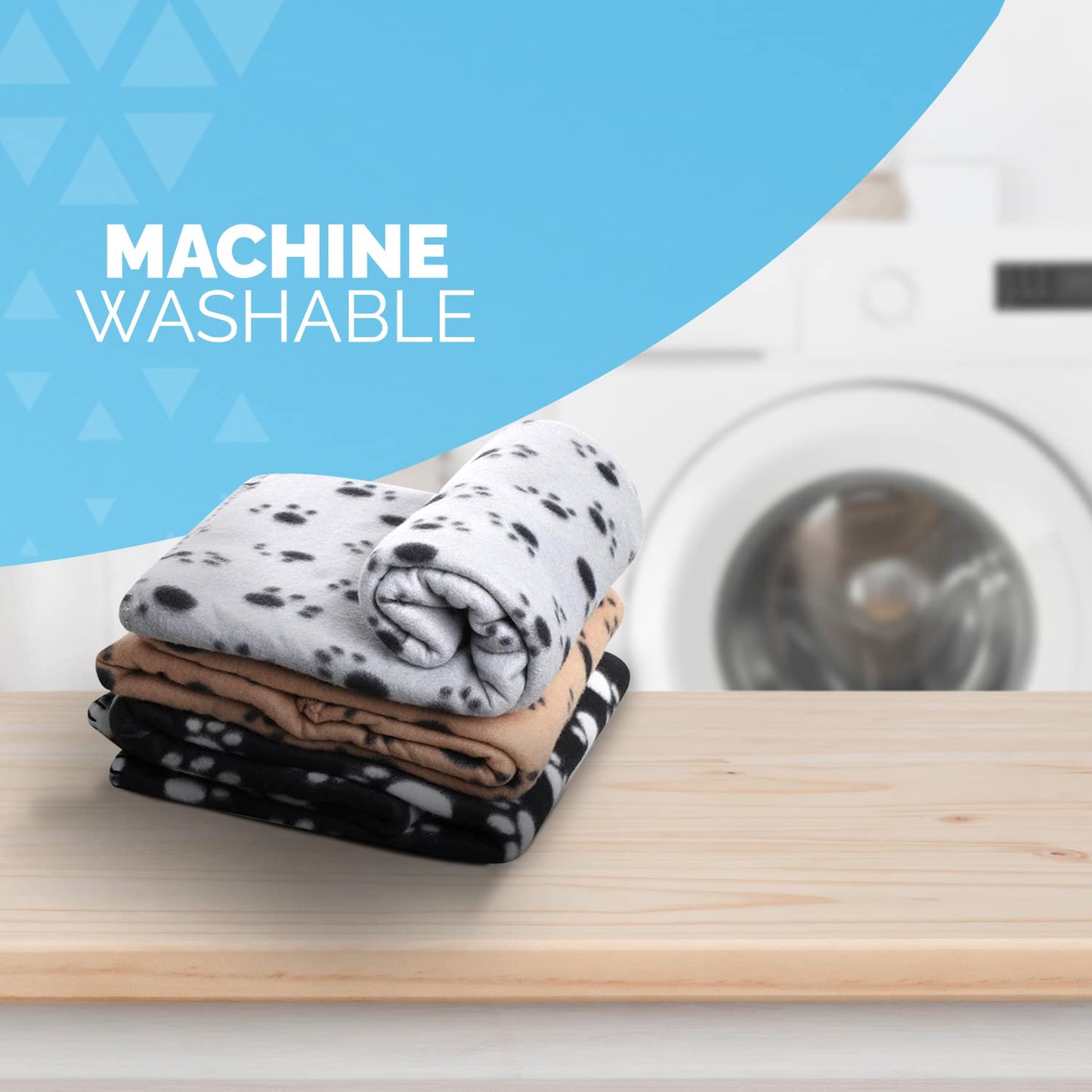 Gudreva 3-Pack Pet Blankets - Soft, Washable Flannel Fleece for Dogs, Cats, & Small Pets