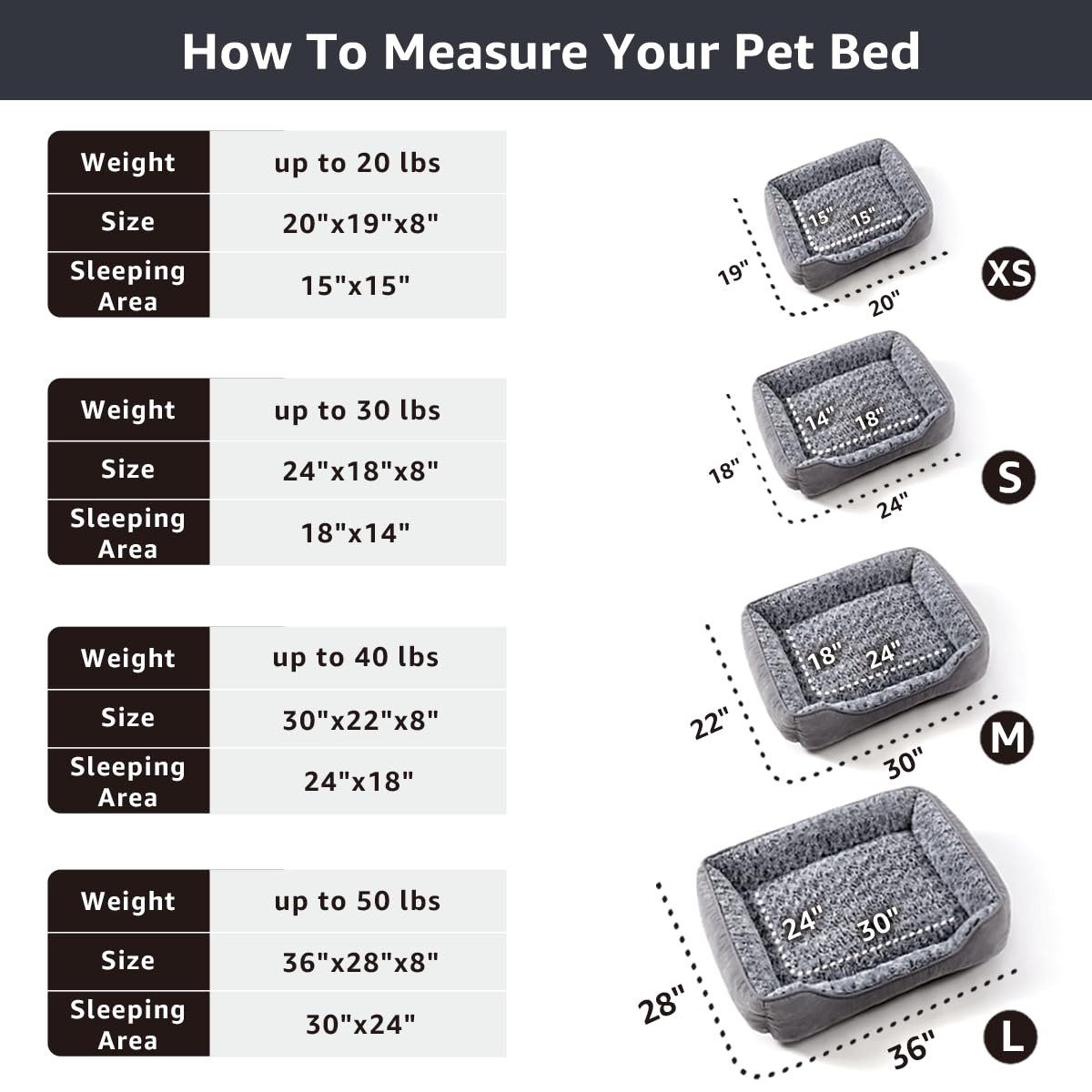 Small Dog Bed - Washable Plush