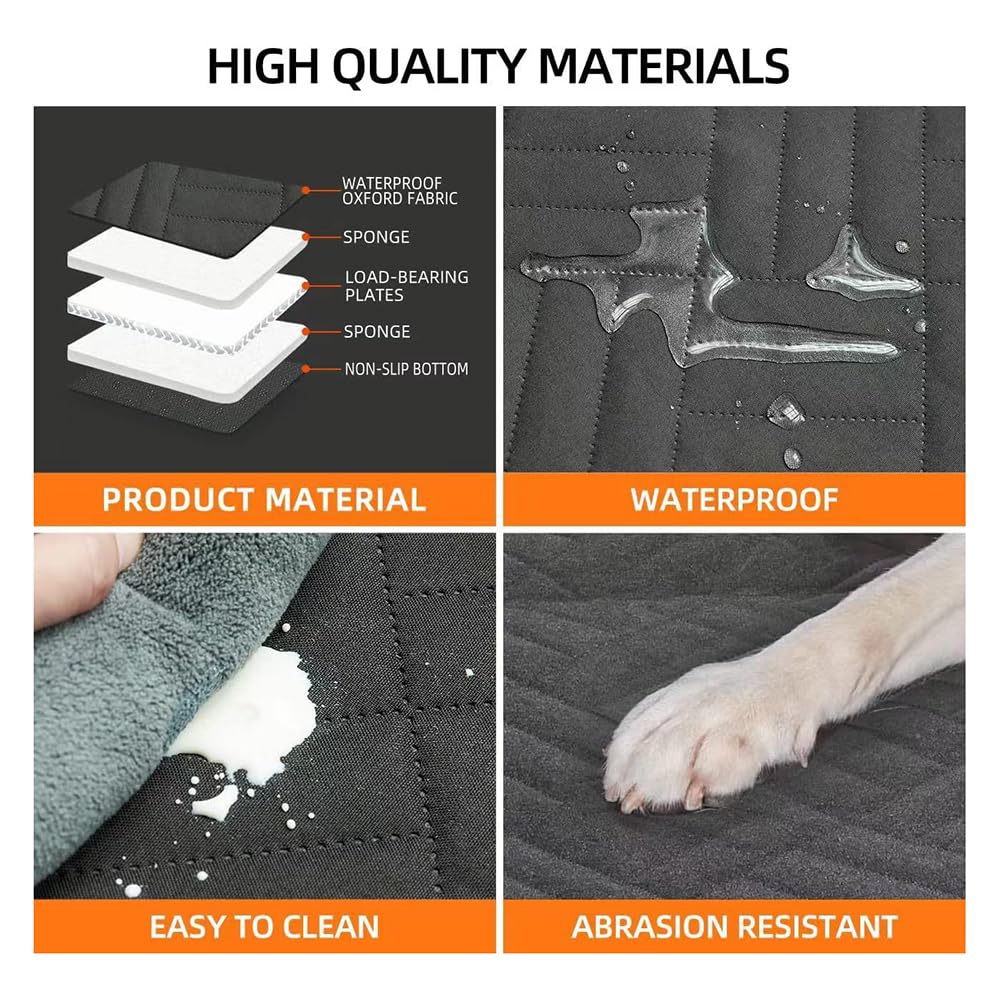 Gudreva Backseat Protection - Dog Mat Car - Waterproof Car Dog Mat for Backseat