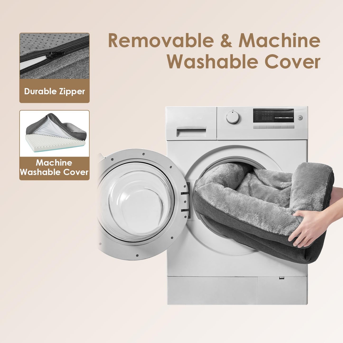 Gudreva Memory Foam Dog Bed - Orthopedic, Waterproof