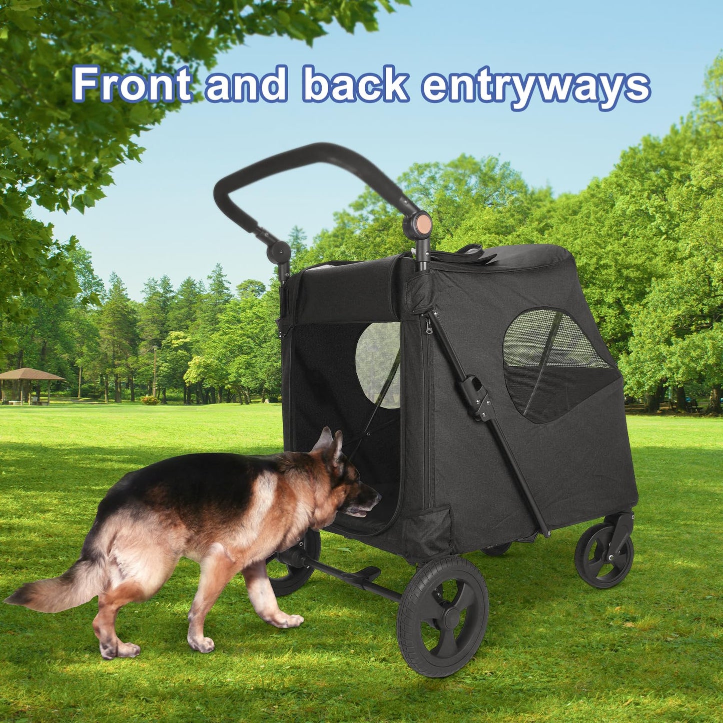 Gudreva Large-Sized Foldable Dog Stroller