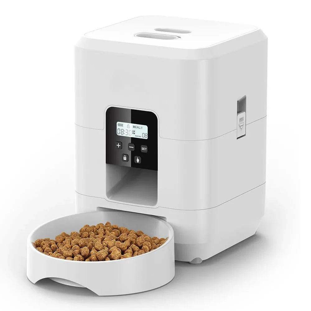 Smart Automatic Pet Food Dispenser for Dogs and Cats – Time Setting & Slow Feeding